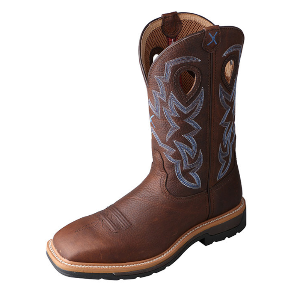 Twisted X MLCS003 Men's Lite Cowboy Workboot Pebble Brown Steel Toe from GME Supply